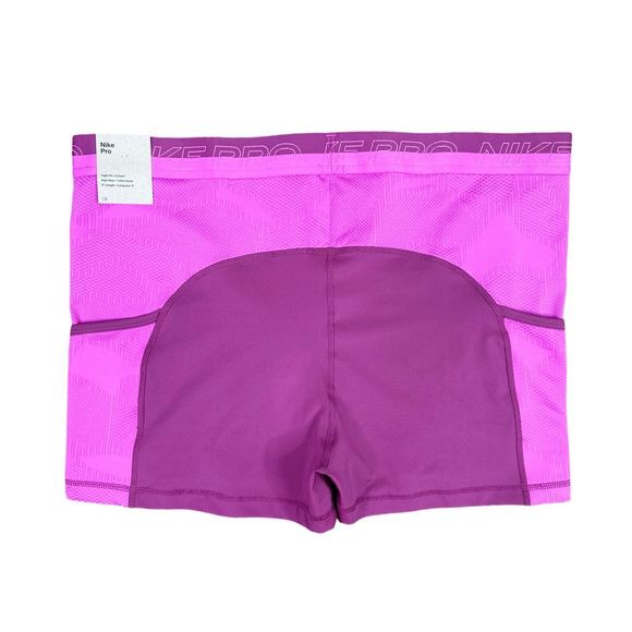 Nike Pro Dri-Fit Shorts - Size XXL - Rosewood / Active Fuchsia - Picture 6 of 8